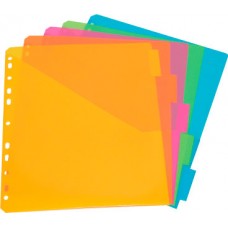 Poly Two-Sided Slanted Tabbed Binder Pockets