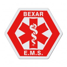 Plastic Sports Badge - 3" x 2.5" Hexagon