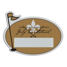Plastic Sports Badge - 3.25" Golf Pin