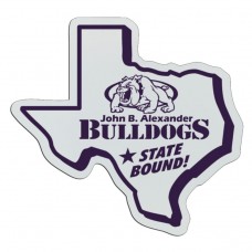 Plastic Sports Badge - 3.5" Texas