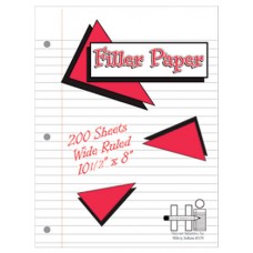 Filler Paper - 200 Sheets - Wide Rule - 10.5